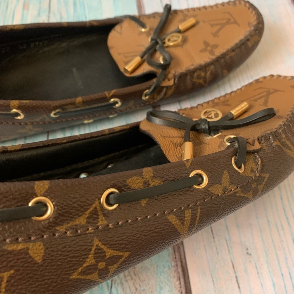 Louis Vuitton Gloria Brown Monogram flat Loafers - Picture 13 of 15